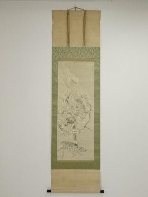江戸時代後期頃　阿部鶴峯筆　摩利支天　肉筆絹本掛軸